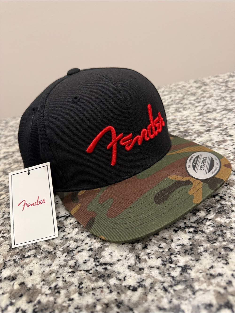 NWT Fender Camo flatbill hat